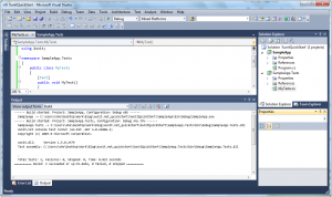 Successfull build with xunit.net output